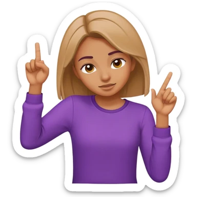 girl in purple shirt dabbing  sticker