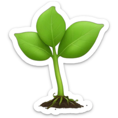 Blooming sprout sticker