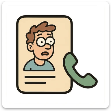 mobile contacts icon with phone and contact sticker