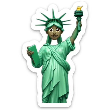 elf as Statue of Liberty sticker