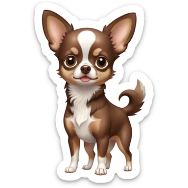 chocolate merle chihuahua sticker