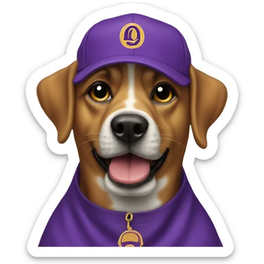 Dog with omega psi phi sticker