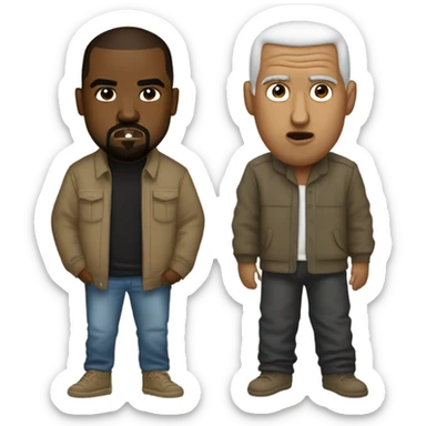 Kanye West vs Kanye East sticker