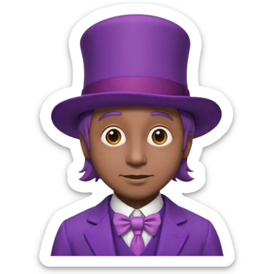 Wonka violet sticker