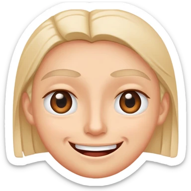 Eye twitching smiling sticker