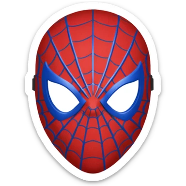Spiderman mask emoji sticker