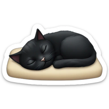 Black cat sleeping sticker