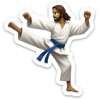 Taekwondo Jesus sticker