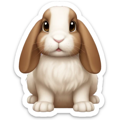 Brown lop bunny  sticker