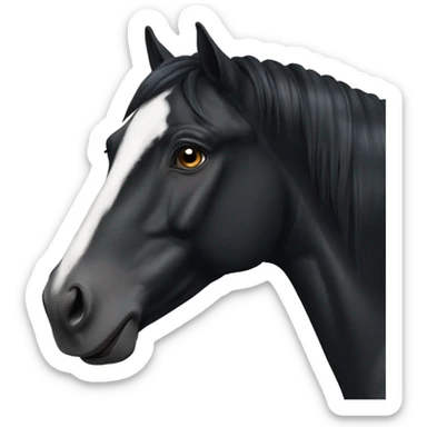 Black horse sticker