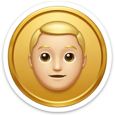 gold medal with no engraved on it sticker