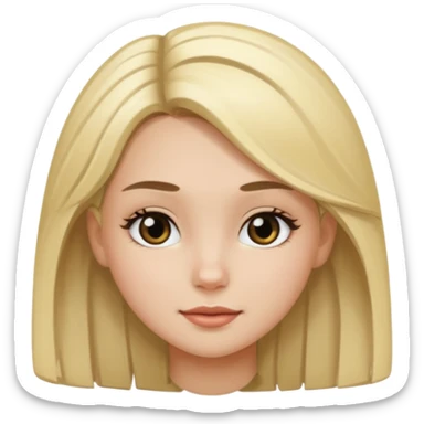 Black blond hair attractive girl  sticker