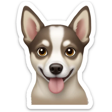 husky chihuahua mix in carmel color sticker