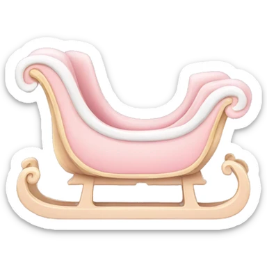 Pastel pink sleigh sticker