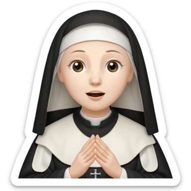 Nun singing sticker