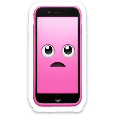 iPhone in pink  sticker