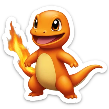 charmander with ash sticker
