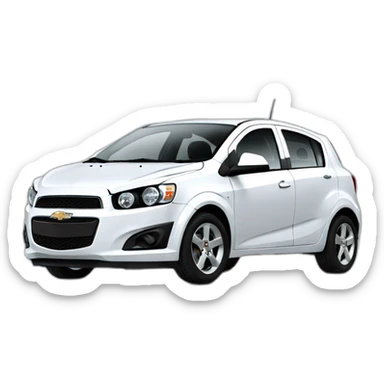 Black Chevrolet Aveo 2015 sticker