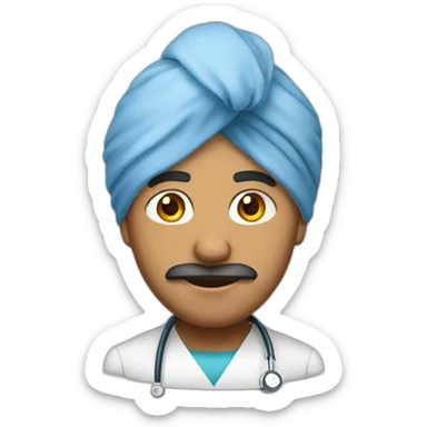 Indian doctor turban sticker