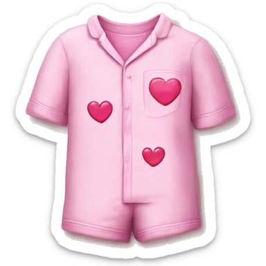 heart pink pyjama sticker