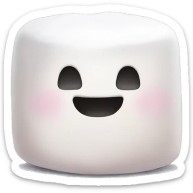 Marshmallow no face sticker