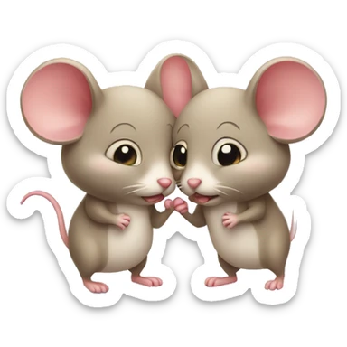 Two love Mouse sticker