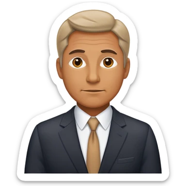 photorealistic middle age man business man in suit sticker