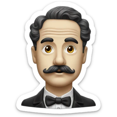 Charlie Chaplin the great dictator face short mustache sticker