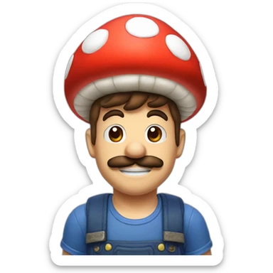 Mario shroom sticker