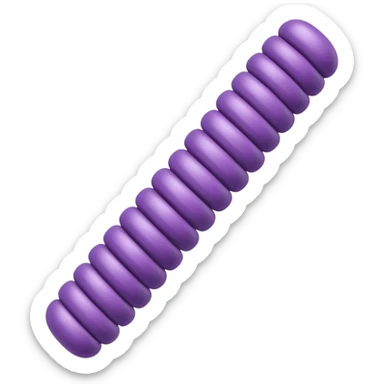 Multiple Lactobacillus bacteria emojis, thick rod shape, purple, soft fibrous texture, clean ingredient icon style
 sticker