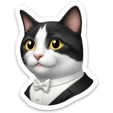 Tuxedo cat sticker