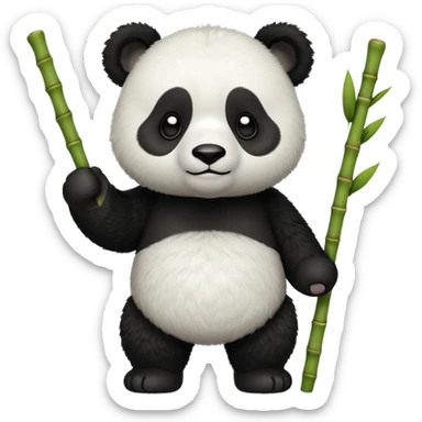 PANDA WALKING WITH FOUR LEGS WIHTOUT ANY BAMBOO STICK sticker
