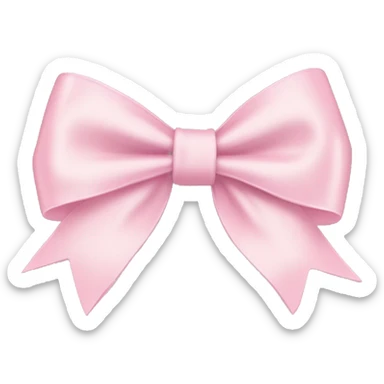 Light pink bow aesthetic￼￼ sticker