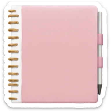 pastel pink journal sticker