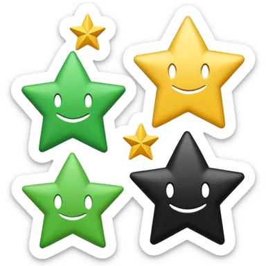 trois bandes superposées, une verte, une blanche et une noire. Sur la bande blanche figurent trois étoiles sticker