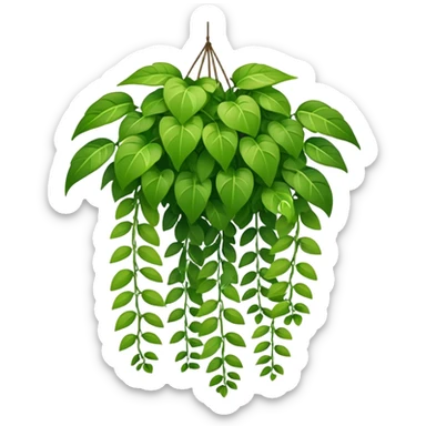 Hanging plant sticker