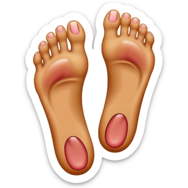 sticking tongue out showing feet sticker