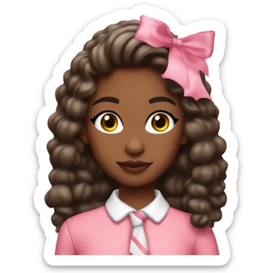 Preppy pink Christmas  sticker