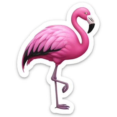 Purple flamingo  sticker