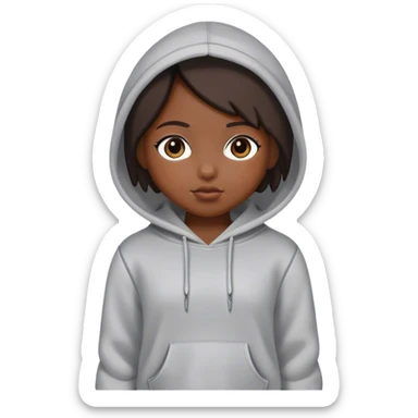 Black Doll Wearing Hoodie sticker