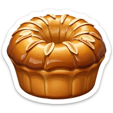 Alsacian kougelhopf with almonds on the top. The base is a bit larger than the top part sticker