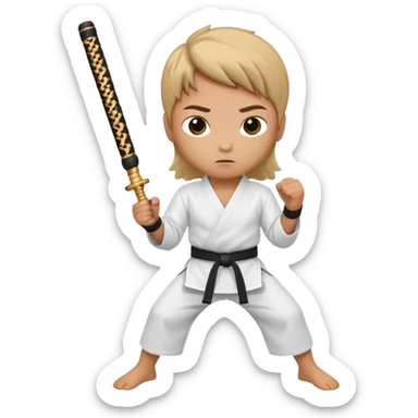 karate nunchaku sticker