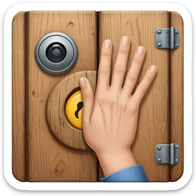 knocking the door sticker