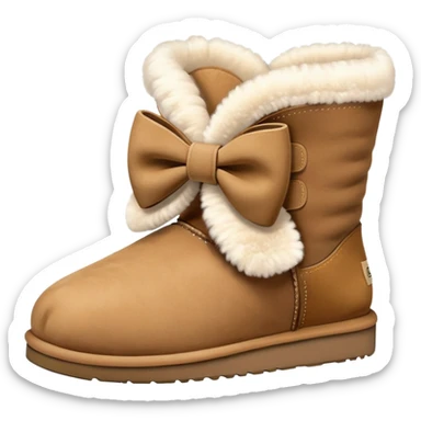 UGG shoe with bow sticker