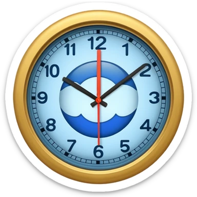CLOCK SHOWING MIDNIGHT sticker
