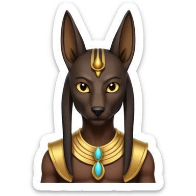 Anubis with 3 tails sticker