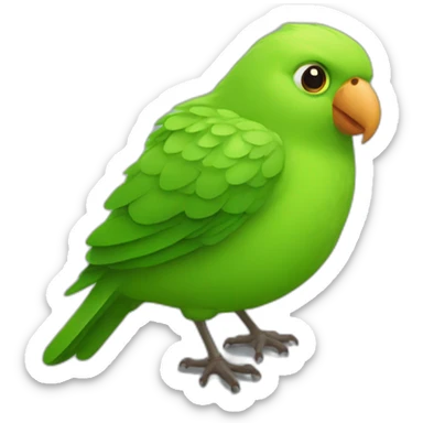 Duolingo bird super fat green sticker