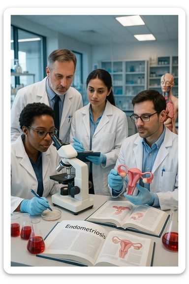 Scienziati americani che studiano l'endometriosi in italiano sticker