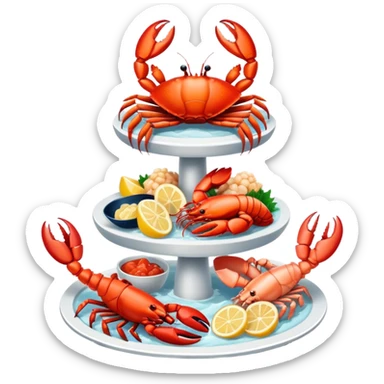 seafood tower sticker