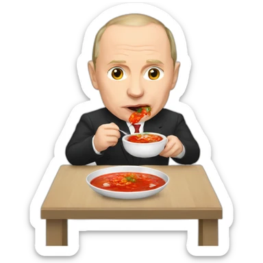 Putin eating borsch sticker